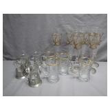 Glassware with Gold Accent