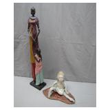Figurine Duo: Ceramic Ballet and Maasai Motifs