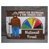 Smokey Bear Fire Danger Metal Sign