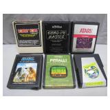 Six Atari 2600 Game Cartridges