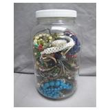 Large Jar of Mixed Costume Jewelry