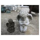 Kneeling Angel Sculptures in Stone