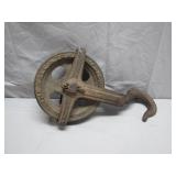 Yale & Towne Cast Iron Pulley with Hook