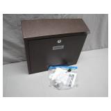 Brown Lockable Wall-Mounted Mailbox