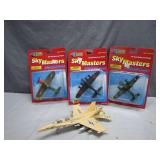 Four SkyMasters Die-Cast Airplanes