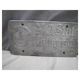 N.C. State University Metal License Plate