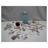 Jewelry with Ball Mason Jar