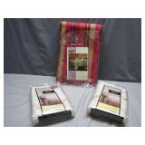 Sheer Curtains and Oblong Tablecloth Set