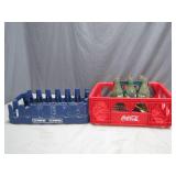 Pepsi and Coca-Cola Crates with Bottles