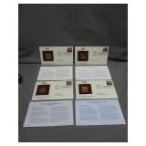 22kt. Gold Stamp First Day Issue Speedboats Set