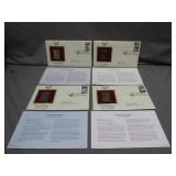 22 kt. Gold Baseball Sluggers Stamps Collection