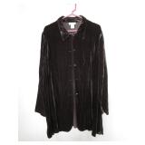 Soft Surroundings Chocolate Velvet Jacket