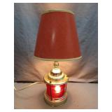Red Nautical Lamp With Shade