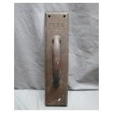 Brass Door Pull With ï¿½Pullï¿½ Inscription
