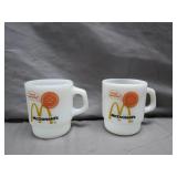 McDonald's Fire-King Milk Glass Mugs