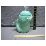Charming Whale-Shaped Ceramic Cookie Jar