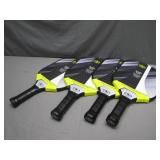 Four Fiberglass Pickleball Paddles