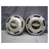 Chevrolet Hubcaps with Gold Emblem