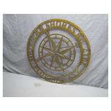 Metal Nautical Compass Wall Decor