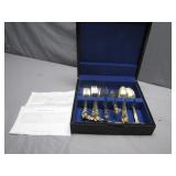 Silver-Plated Flatware Set in Wooden Case