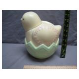 Hand-Painted Ceramic Chick Cookie Jar