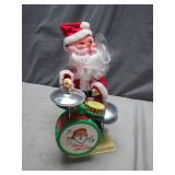 Santa Playing Drums Battery-Operated Toy