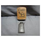 Vintage Camel Lighter and Wood Storage Box