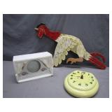 Decorative Clocks and Metal Wall Rooster