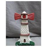 Handpainted Cast Iron Lighthouse Door Stop