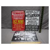 Humorous Metal Signs