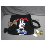 Lot: Vans Shirt, Bow Ties, Belts & Buckles