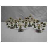 Four Metal Peacock Figurines