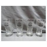 4 National Beer Glasses With Ship Design