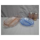 Depression Glass Serving and Shaker Set
