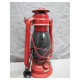 Red Metal Kerosene Lantern With Handle