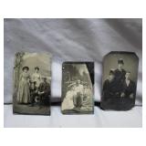 3 Antique Tintype Photographs, Circa 1800s