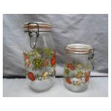 French Glass Vegetable Cannisters