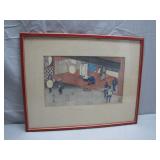 Antique Oriental Rice Paper Artwork