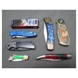 Six Folding Pocket Knives