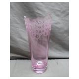 Galway Crystal Floral Pink Vase