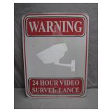 Warning 24 Hour Surveillance Sign