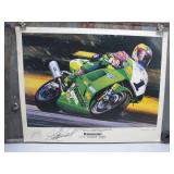 Scott Russell Signed Kawasaki Art Print