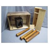 Wooden Beekeeper's Box and Tools Set