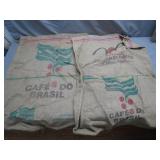 2 Coffee Bean Burlap Sacks