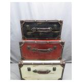 Three Trunk-Style Storage Boxes