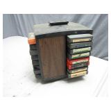1970s 8-Track Tape Storage Case With Tapes