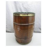 Classic Wooden Keg Barrel with Metal Accents
