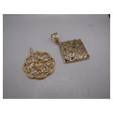 Pair of 925 China Marked Stunning Pendants
