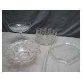 Cut Glass Assortment Including Footed Bowl