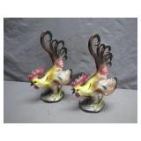 Ceramic Rooster Figurines